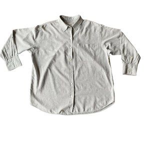 Everlane Gray Long Sleeve Button Down Lightweight Casual Shirt Size 12